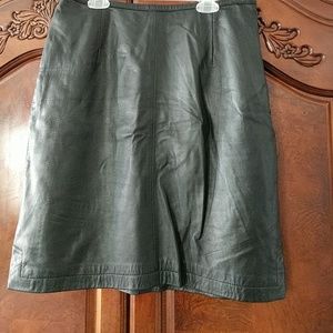 Black leather skirt
